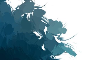 Taranmış Boyalı Soyut Arkaplan. Vahşi kaotik fırça darbeleri. Boya darbeleri. 2D İllüstrasyon. Fırça darbeli resim. 