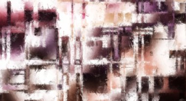 Modern sanat. Renkli çağdaş sanat eserleri. Renkli boya darbeleri. Soyut arkaplanda fırça darbeleri. Fırça boyası. Eşsiz duvar sanatı.