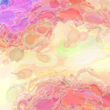 El yapımı sürreal soyut desenli suluboya. Modern sanatsal resim. 2D çizim. Arkaplan boyası karışımı. Yaratıcı duvar sanatı. Çağdaş sanat.