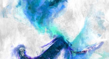 Soyut arkaplanda pürüzlü fırça darbeleri. Fırça boyası. Renkli boya darbeleri. Eşsiz duvar sanatı. Tuvaldeki modern sanat. Renkli çağdaş sanat eserleri. 