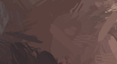 Fırça darbesi ile boyanmış. Sanatsal canlılık ve renkli duvar kâğıdı. Kaotik resim. Taranmış Boyalı Soyut Arkaplan. 