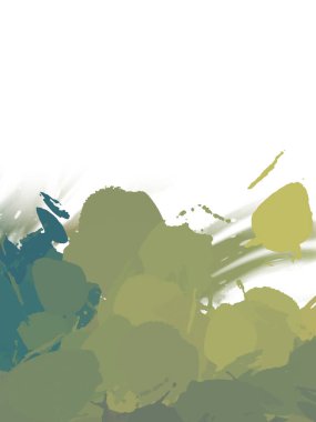 Taranmış Boyalı Soyut Arkaplan. Vahşi kaotik fırça darbeleri. Boya darbeleri. 2D İllüstrasyon. Fırça darbeli resim. 