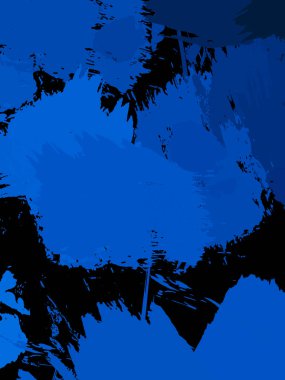 Vahşi fırça darbeleriyle yaratıcı soyut resim. Artistik fırça darbeleriyle donatılmış. Renkli ve canlı bir tasvir. Boyalı sanat.