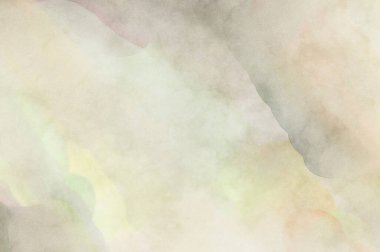 Yumuşak suluboya duvar kağıdı. Hafifçe fırçalanmış renkleri olan sanatsal bir resim. Pastel renkler arkaplana dokunmuş. Soyut duvar sanatı..