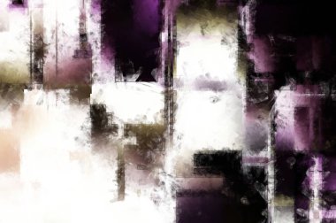 Modern sanat. Renkli çağdaş sanat eserleri. Renkli boya darbeleri. Soyut arkaplanda fırça darbeleri. Fırça boyası. Eşsiz duvar sanatı.