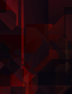 Renkli ve canlı geometrik şekiller katmanları var. Bir teknoloji planının dijital illüstrasyonu. Gelecekçi tasarım şablonu.