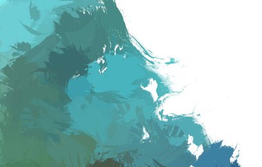 Duvar sanatı Eşsiz ve yaratıcı illüstrasyon. Fırça darbesi ile boyanmış. Renkli fırça darbelerinin soyut arkaplanı. Fırçalanmış canlı duvar kâğıdı. Boyalı sanatsal yaratım.