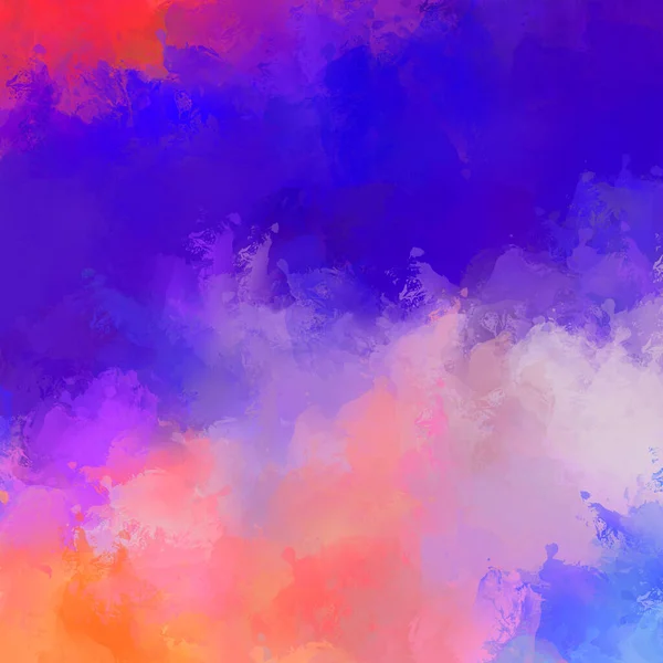 Canlı fırça darbeleriyle boyanmış. Renkli desenli resim. Fırçalanmış duvar kağıdını boya.