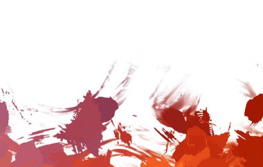 Taranmış Boyalı Soyut Arkaplan. Vahşi kaotik fırça darbeleri. Boya darbeleri. 2D İllüstrasyon. Fırça darbeli resim. 