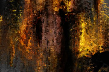 Modern sanat. Renkli çağdaş sanat eserleri. Renkli boya darbeleri. Soyut arkaplanda fırça darbeleri. Fırça boyası. Eşsiz duvar sanatı.