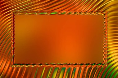 Soyut çerçeveli arkaplan. Renkli, canlı, dalgalı bir duvar kağıdı. Merkezi çerçeveli yaratıcı grafik 2d çizim. Dinamik şekilli modaya uygun sıvı örtüsü.