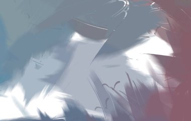 Renkli fırça darbelerinin 2B çizimi. Dekoratif doku resmi. Canlı boya desenli arka plan. Kaotik fırça darbeleri resim.