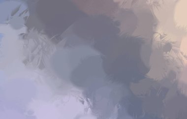 Vahşi fırça darbeleri. Taranmış Boyalı Soyut Arkaplan. Fırça darbesi ile boyanmış. Boya darbeleri. 2B Görüntü.