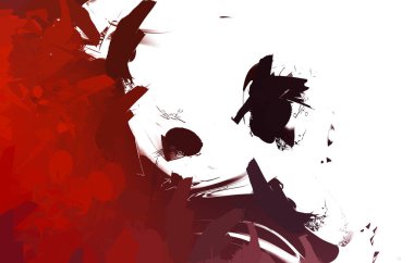 Duvar sanatı Eşsiz ve yaratıcı illüstrasyon. Fırça darbesi ile boyanmış. Renkli fırça darbelerinin soyut arkaplanı. Fırçalanmış canlı duvar kâğıdı. Boyalı sanatsal yaratım.