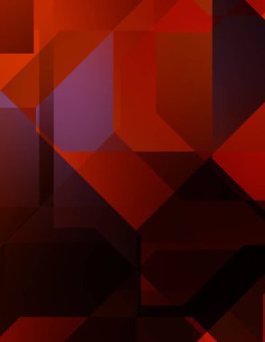 Renkli ve canlı geometrik şekiller katmanları var. Bir teknoloji planının dijital illüstrasyonu. Gelecekçi tasarım şablonu.