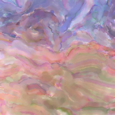 Pastel renklerde suluboya resim. Poster, duvar sanatı, afiş, kart, kitap kapağı ya da ambalaj için rahatlatıcı kompozisyonun yumuşak renkli çizimi. Modern fırça darbeleri resim.