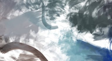 Sanatsal soyut arkaplan. Doku boyalı duvar kağıdı. Boya darbeleriyle yaratıcı bir illüstrasyon. Fırça desenli resim.