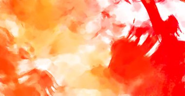 El yapımı sürreal soyut desenli suluboya. Modern sanatsal resim. 2D çizim. Arkaplan boyası karışımı. Yaratıcı duvar sanatı. Çağdaş sanat