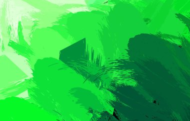 Vahşi fırça darbeleriyle yaratıcı soyut resim. Artistik fırça darbeleriyle donatılmış. Renkli ve canlı bir tasvir. Boyalı sanat.