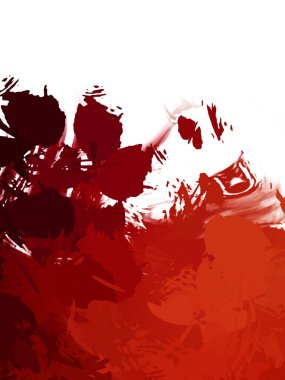 Taranmış Boyalı Soyut Arkaplan. Vahşi kaotik fırça darbeleri. Boya darbeleri. 2D İllüstrasyon. Fırça darbeli resim. 