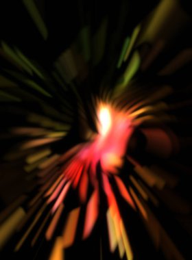 Işık parçacık izleri. Parlayan parçacıkları ve çizgileri olan ışık patlaması yıldızı. Güzel hareketli soyut ışın arkaplanı.