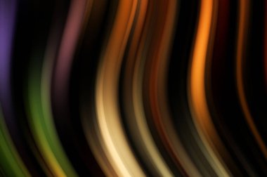 Siyah arka planda renkli düz çizgiler. Sıvı ve sıvı renkli dalgalar karanlıkta akıyor. Duvar kağıdı, afiş, arkaplan, kart, kitap, kapak, poster, afiş, broşür