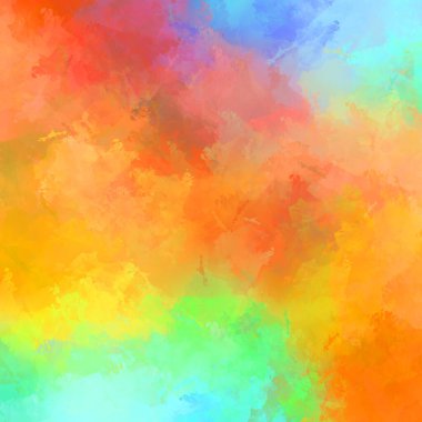 Canlı fırça darbeleriyle boyanmış. Renkli desenli resim. Fırçalanmış duvar kağıdını boya.