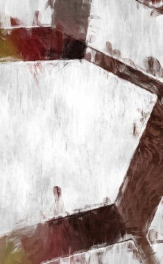 Soyut arkaplanda pürüzlü fırça darbeleri. Fırça boyası. Renkli boya darbeleri. Eşsiz duvar sanatı. Tuvaldeki modern sanat. Renkli çağdaş sanat eserleri. 