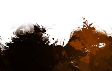 Taranmış Boyalı Soyut Arkaplan. Vahşi kaotik fırça darbeleri. Boya darbeleri. 2D İllüstrasyon. Fırça darbeli resim. 