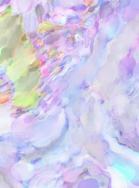 Modern fırça darbeleri. Pastel renklerde suluboya resim. Poster, duvar sanatı, afiş, kart, kitap kapağı veya ambalaj için sakinleştirici kompozisyonun yumuşak renkli çizimi. 