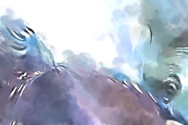 Soyut arkaplanda pürüzlü fırça darbeleri. Fırça boyası. Renkli boya darbeleri. Eşsiz duvar sanatı. Tuvaldeki modern sanat. Renkli çağdaş sanat eserleri. 