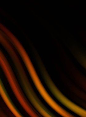 Siyah arka planda renkli düz çizgiler. Sıvı ve sıvı renkli dalgalar karanlıkta akıyor. Duvar kağıdı, afiş, arkaplan, kart, kitap, kapak, poster, afiş, broşür