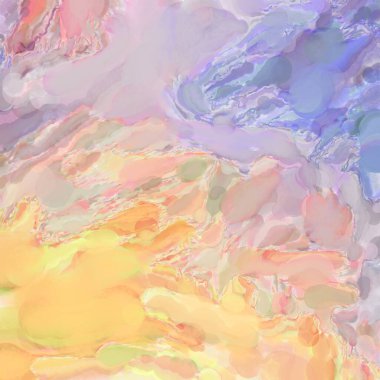 El yapımı sürreal soyut desenli suluboya. Modern sanatsal resim. 2D çizim. Arkaplan boyası karışımı. Yaratıcı duvar sanatı. Çağdaş sanat.
