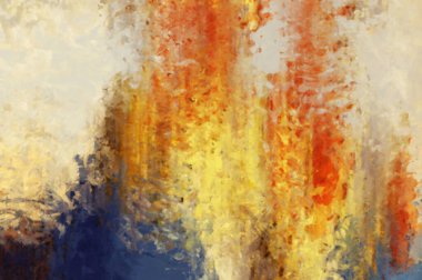 Modern sanat. Renkli çağdaş sanat eserleri. Renkli boya darbeleri. Soyut arkaplanda fırça darbeleri. Fırça boyası. Eşsiz duvar sanatı.