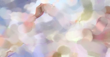 Modern fırça darbeleri. Pastel renklerde suluboya resim. Poster, duvar sanatı, afiş, kart, kitap kapağı veya ambalaj için sakinleştirici kompozisyonun yumuşak renkli çizimi. 