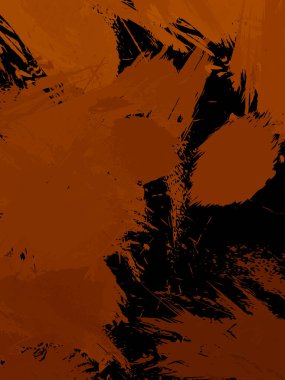 Vahşi fırça darbeleriyle yaratıcı soyut resim. Artistik fırça darbeleriyle donatılmış. Renkli ve canlı bir tasvir. Boyalı sanat.