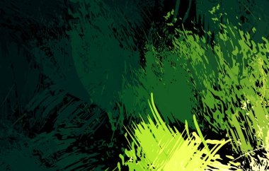 Vahşi fırça darbeleriyle yaratıcı soyut resim. Artistik fırça darbeleriyle donatılmış. Renkli ve canlı bir tasvir. Boyalı sanat.