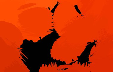 Sanatsal soyut arkaplan. Doku boyalı duvar kağıdı. Boya darbeleriyle yaratıcı bir illüstrasyon. Fırça desenli resim.