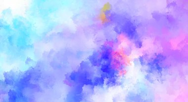 Yaratıcı soyut resim. Artistik fırça darbeleriyle donatılmış. Renkli ve canlı bir illüstrasyon. boyalı sanat.