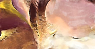 Modern sanat. Renkli çağdaş sanat eserleri. Renkli boya darbeleri. Soyut arkaplanda fırça darbeleri. fırça boyası.