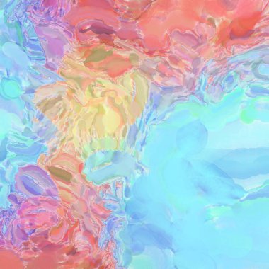 Soyut doku. Yüzeyde etkileyici el yapımı suluboya. Suluboya fırça darbeleri. Modern sanat. Çok renkli arkaplan. Çağdaş duvar sanatı. Renkli bir fon. 2d illüstrasyon.