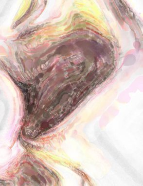 Poster, duvar sanatı, afiş, kart, kitap kapağı veya ambalaj için pastel renkli suluboya resim. Alkol mürekkebini andıran rahatlatıcı fırça darbelerinin modern resmi.