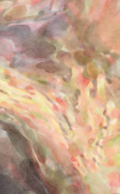 2D çizim. Sanatsal arkaplan resmi. Tablo üzerinde soyut resim. Çağdaş sanat. El yapımı resim. Renkli doku. Modern sanat eserleri. Yüzeyde suluboya fırça darbeleriyle boyama.