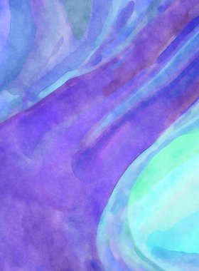 Pastel renklerde suluboya resim. Poster, duvar sanatı, afiş, kart, kitap kapağı ya da ambalaj için rahatlatıcı kompozisyonun yumuşak renkli çizimi. Modern fırça darbeleri resim.