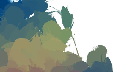 Duvar sanatı Eşsiz ve yaratıcı illüstrasyon. Fırça darbesi ile boyanmış. Renkli fırça darbelerinin soyut arkaplanı. Fırçalanmış canlı duvar kâğıdı. Boyalı sanatsal yaratım.