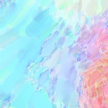 Çağdaş sanat. El işçiliğinin renkli dokusu. Modern resim. Yüzeyde suluboya vuruşlar. Sanatsal arkaplan resmi. Tablo üzerinde soyut resim. Fırça darbeleri. 