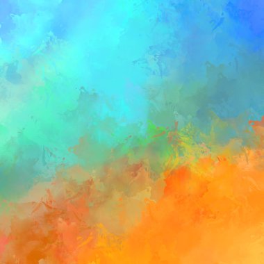 Duvar sanatı Eşsiz ve yaratıcı illüstrasyon. Fırça darbesi ile boyanmış. Renkli fırça darbelerinin soyut arkaplanı. Fırçalanmış canlı duvar kâğıdı. Boyalı sanatsal yaratım.