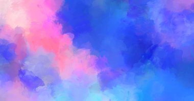 Renkli fırça darbelerinin 2D çizimi. Dekoratif desenli resim. canlı boya desenli arkaplan.