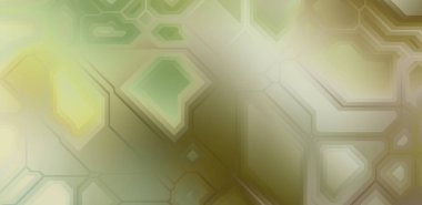 Renkli ve canlı geometrik şekiller katmanları var. Bir teknoloji planının dijital illüstrasyonu. Gelecekçi tasarım şablonu.