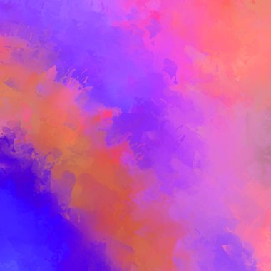 Yaratıcı soyut resim. Artistik fırça darbeleriyle donatılmış. Renkli ve canlı bir illüstrasyon. boyalı sanat.